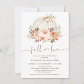 Herbst der Liebe Pumpkin Blumenkohl Brautparty Einladung (Vorderseite)