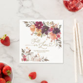 Herbst der Liebe Pumpkin Burgund Blumenhochzeit Serviette (Beispiel)