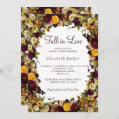 Herbst der Liebe rustikale florale elegante Brautp Einladung (Vorne/Hinten)