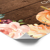 Herbst der Liebe-String-Lichter rustikales Hochzei Poster (Ecke)