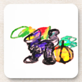 Herbst der Schwarzen Katze Getränkeuntersetzer