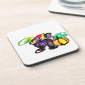 Herbst der Schwarzen Katze Getränkeuntersetzer (Linke Seite)