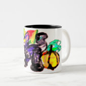 Herbst der Schwarzen Katze Zweifarbige Tasse (VorderseiteRechts)