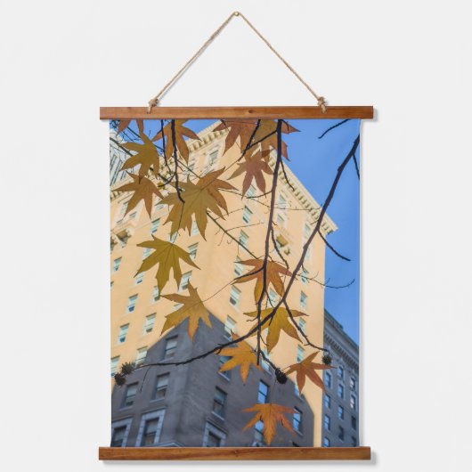 Herbst der Stadt Wandteppich Mit Holzrahmen (Vorderseite)