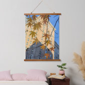 Herbst der Stadt Wandteppich Mit Holzrahmen (Schlafzimmer)