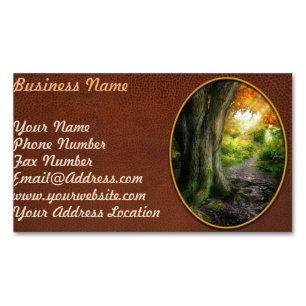 Herbst - Der Weg zum Grannenhaus Magnetische Visitenkarte