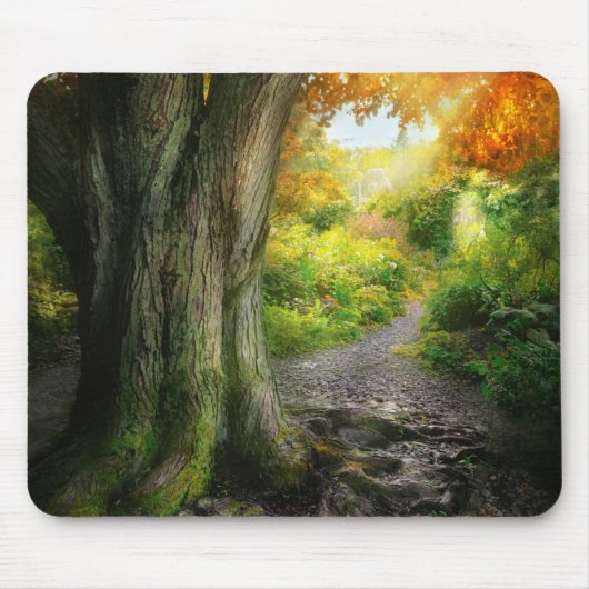 Herbst - Der Weg zum Grannenhaus Mousepad (Vorne)