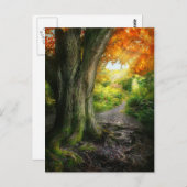Herbst - Der Weg zum Grannenhaus Postkarte (Vorne/Hinten)