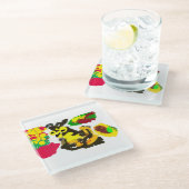 Herbst der Wind Glasuntersetzer (Schrägansicht)