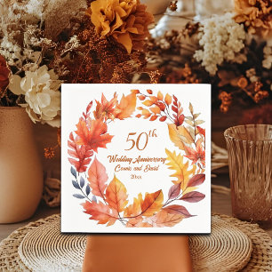 Herbst des 50. Hochzeitstages Serviette
