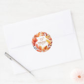 Herbst des 55. Hochzeitstages Runder Aufkleber (Umschlag)
