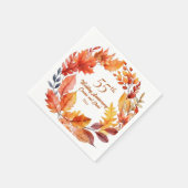 Herbst des 55. Hochzeitstages Serviette (Ecke)