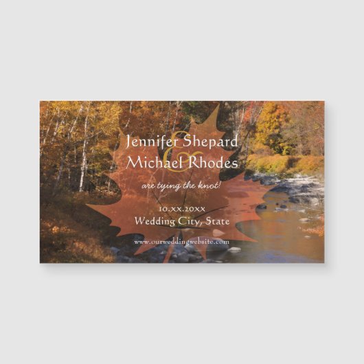 Herbst des Ahornblattes Save the Date Magnetkarte (Vorderseite)