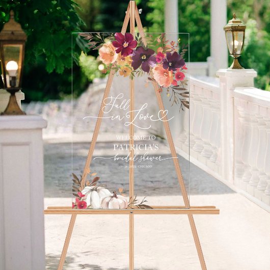 Herbst des Brautparty in der Liebe Acrylschild