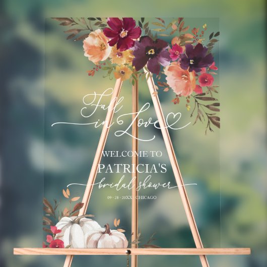 Herbst des Brautparty in der Liebe Acrylschild (Neutral)