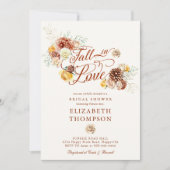 Herbst des Goldenen Bouquet-Brautparty in der Lieb Einladung (Vorderseite)