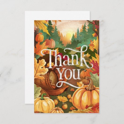 Herbst des hübschen Ahorns Dankeskarte (Vorne/Hinten)