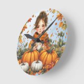 Herbst Design Wanduhr (Winkel)