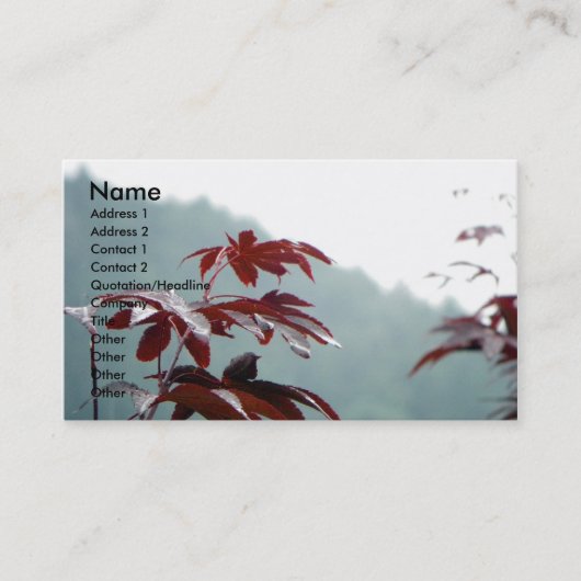 Herbst-Dialog-Visitenkarte Visitenkarte (Vorderseite)