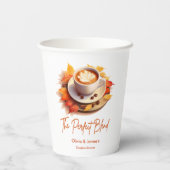 Herbst Die perfekte Mischung Paare Dusche Pappbecher (Rückseite)