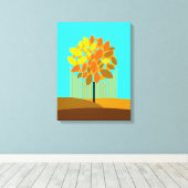 Herbst - Die vier Jahreszeiten Leinwanddruck (Insitu (Holzboden))