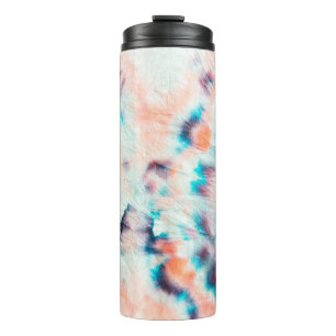 Herbst Dirty Art Graffiti. Tie Dye Shibori. Bordo Thermosbecher