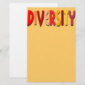 (Herbst) Diversity Senf Stationery Briefpapier (Vorne/Hinten)