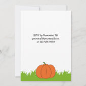 Herbst Donkey 1. Geburtstag Einladung (Rückseite)