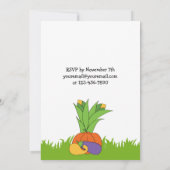 Herbst - Donkey-Geburtstagseinladung für Mädchen Einladung (Rückseite)