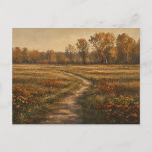 Herbst-Dschungel-Weg-Naturszene Postkarte