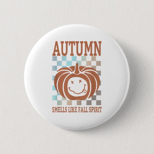 Herbst duftet wie Fall Spirit Funny Apparel Button (Vorderseite)