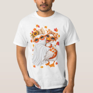 Herbst Dummer Gans Geist Herbst Halloween  T-Shirt