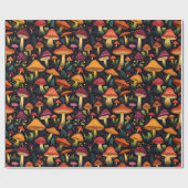 Herbst Dunkler Botanischer Pilz Goblincore Geschenkpapier (Flach)