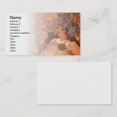 Herbst durch Alphonse Mucha Custom Visitenkarte (Vorne/Hinten)