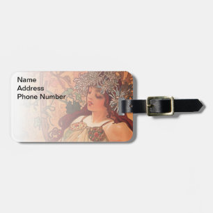 Herbst durch Alphonse Mucha Gepäckanhänger