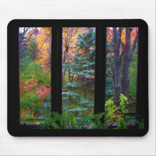 Herbst durch das Fenster Mousepad