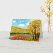 Herbst durch geklappte Grußkarte Karte (Gelbe Blume)