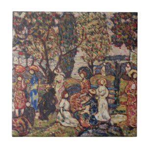 Herbst durch Maurice Prendergast, Vintage Kunst Fliese