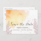 Herbst Duskywald Färben Save the Date Post Postkarte (Vorne/Hinten)