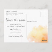 Herbst Duskywald Färben Save the Date Post Postkarte (Rückseite)