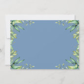 Herbst Dusty Blue Pumpkin 1. Geburtstag Foto Einladung (Rückseite)