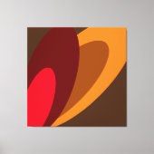 Herbst. Dynamic Brown Orange Red Abstrakt Art Leinwanddruck (Vorderseite)
