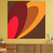 Herbst. Dynamic Brown Orange Red Abstrakt Art Leinwanddruck (Insitu (Wohnzimmer))