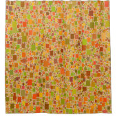 Herbst-Echo mit Ziegeln gedeckter abstrakter Duschvorhang (Vorderseite)