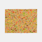 Herbst-Echo mit Ziegeln gedeckter Grafik-Entwurf Fleecedecke (Vorderseite (Horizontal))