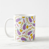 Herbst | Eggplant Gelbes Blattfolienmuster Kaffeetasse (Links)