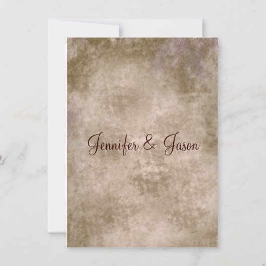 Herbst-Eichen-Baum-Silhouette-Hochzeit im Einladung (Rückseite)