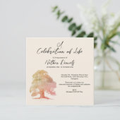 Herbst-Eichenbaumfeier Einladung (Stehend Vorderseite)