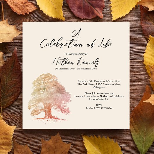 Herbst-Eichenbaumfeier Einladung