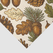 Herbst-Eichenblatt-Kieferzapfen-Muster Seidenpapier (Ausschnitt)